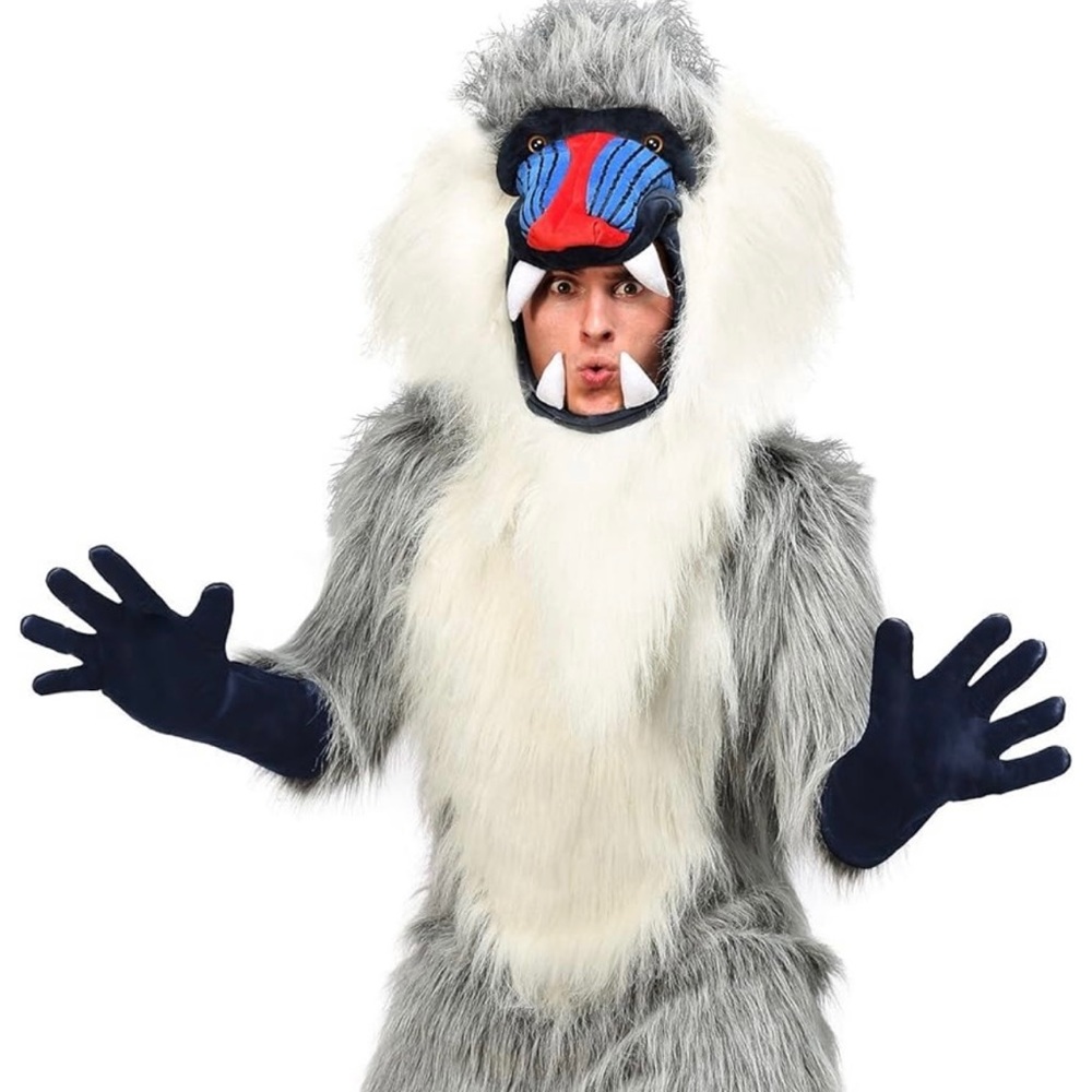 Adult baboon costume. Halloween costume. Rafiki costume. Large